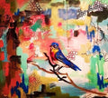 Uncaged bluebird